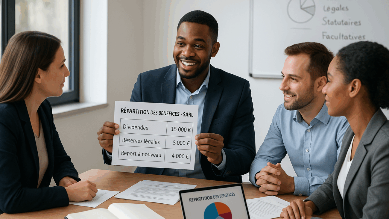 alt="Répartition des bénéfices dans une SARL au Cameroun"