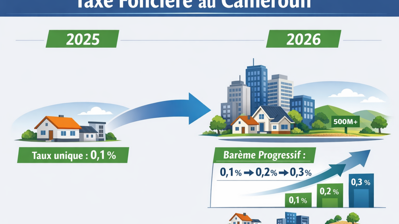 Taxe foncière au Cameroun – changements Loi de finances 2026